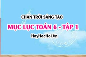 Mục lục SGK Toán 6 tập 1 Chân trời sáng tạo - Lý thuyết và bài tập Toán 6 tập 1 Chân trời sáng tạo